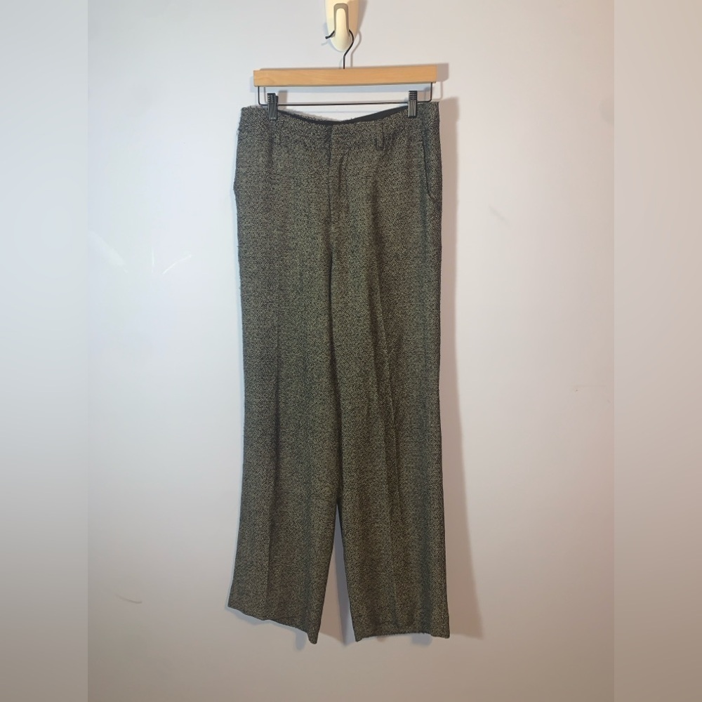 Soft surrounding Tweed Pants gray black white textured size 10 tall wide leg